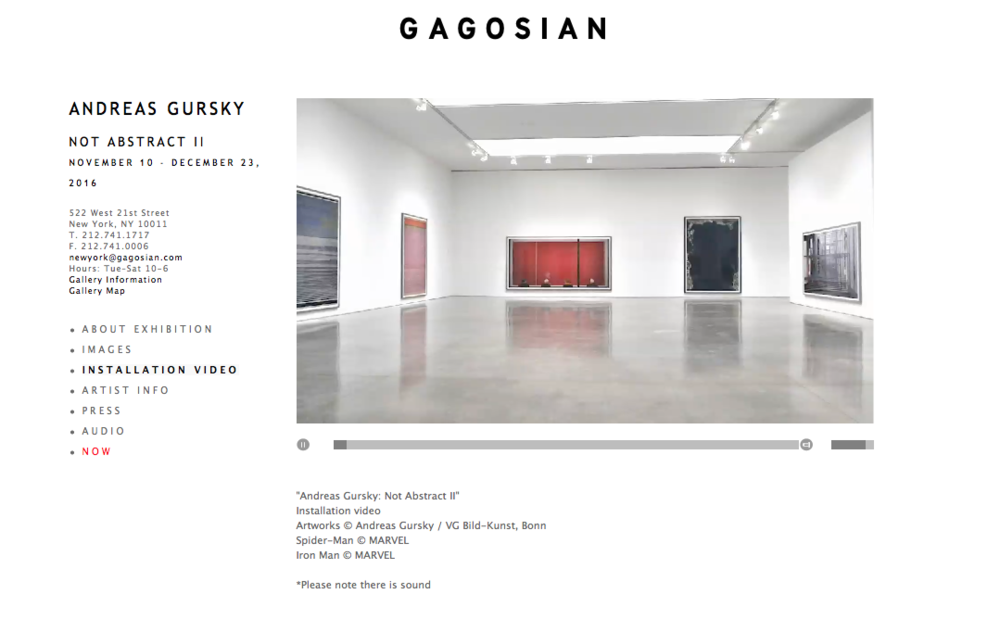 »ANDREAS GURSKY - NOT ABSTRACT II«, GAGOSIAN NYC