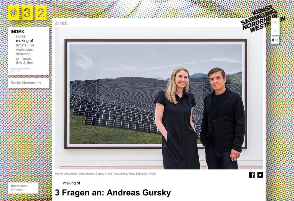 3 FRAGEN AN ANDREAS GURSKY